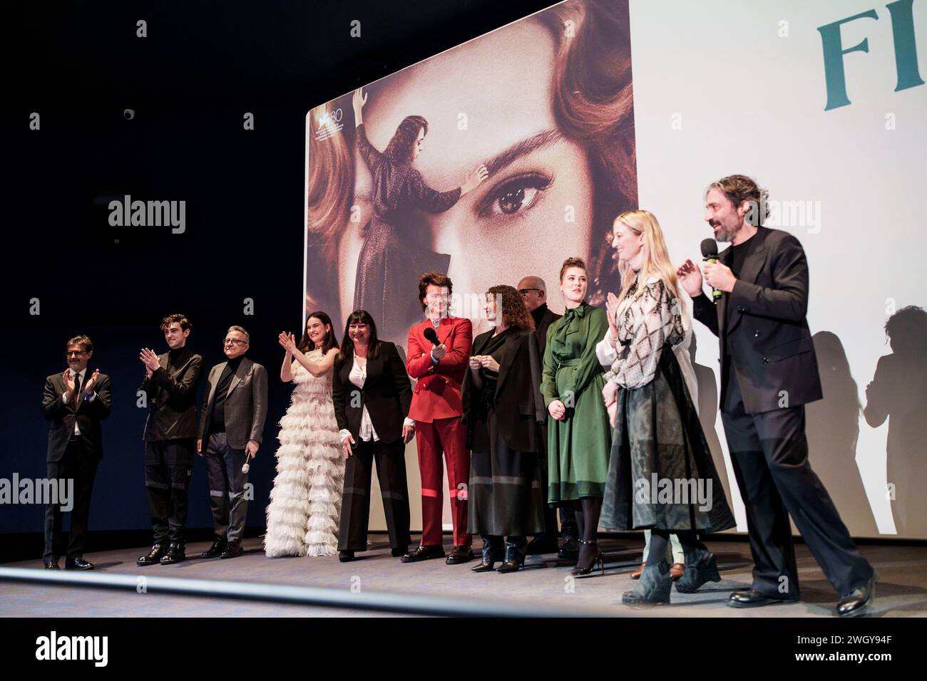 ROME, ITALY, 05 FEBRUARY 2024, The cast members of 