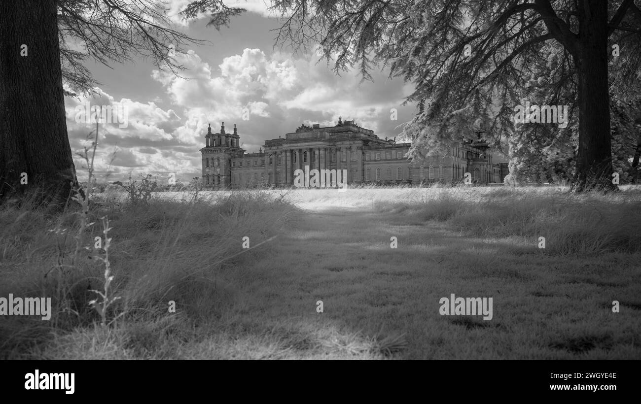 Woodstock, UK - July 13, 2023:  View of Blenheim Palace, Oxfordshire Stock Photo
