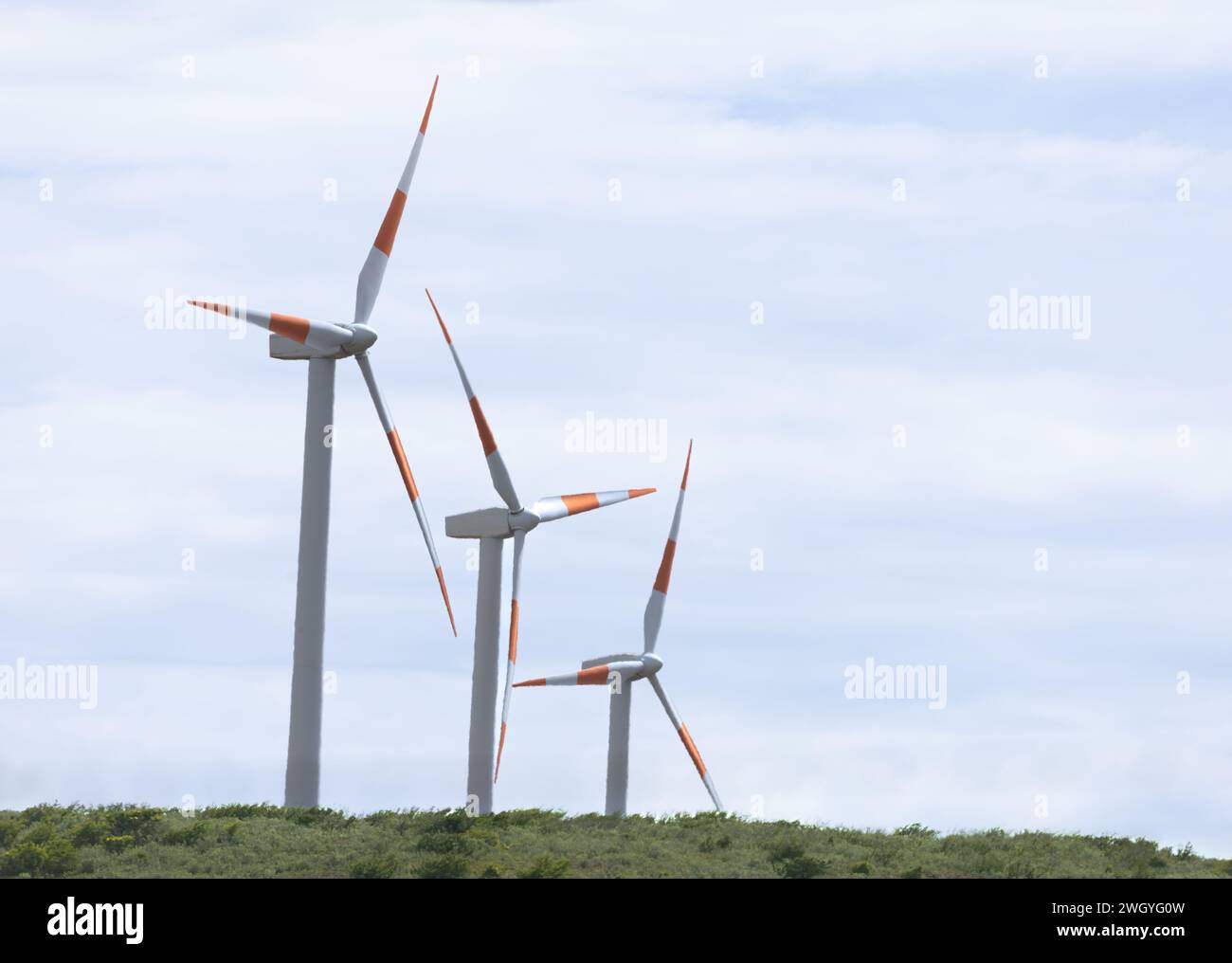 wind turbine .power generator renewable green energy Stock Photo