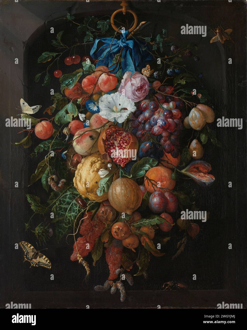 Festoon of Fruit and Flowers, Jan Davidsz de Heem, 1660-1670