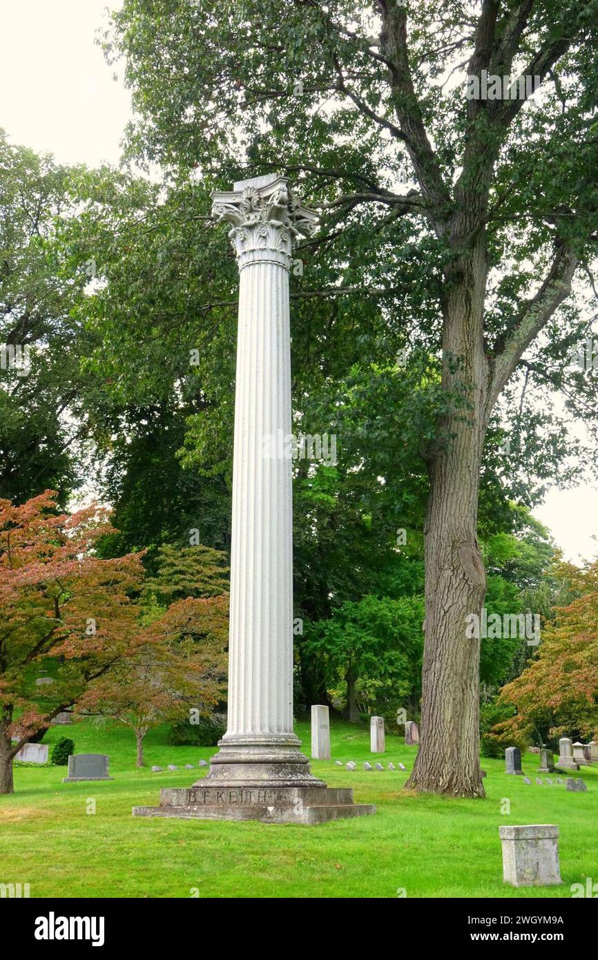 B.F. Keith - Newton Cemetery & Arboretum - Newton Center, MA Stock Photo
