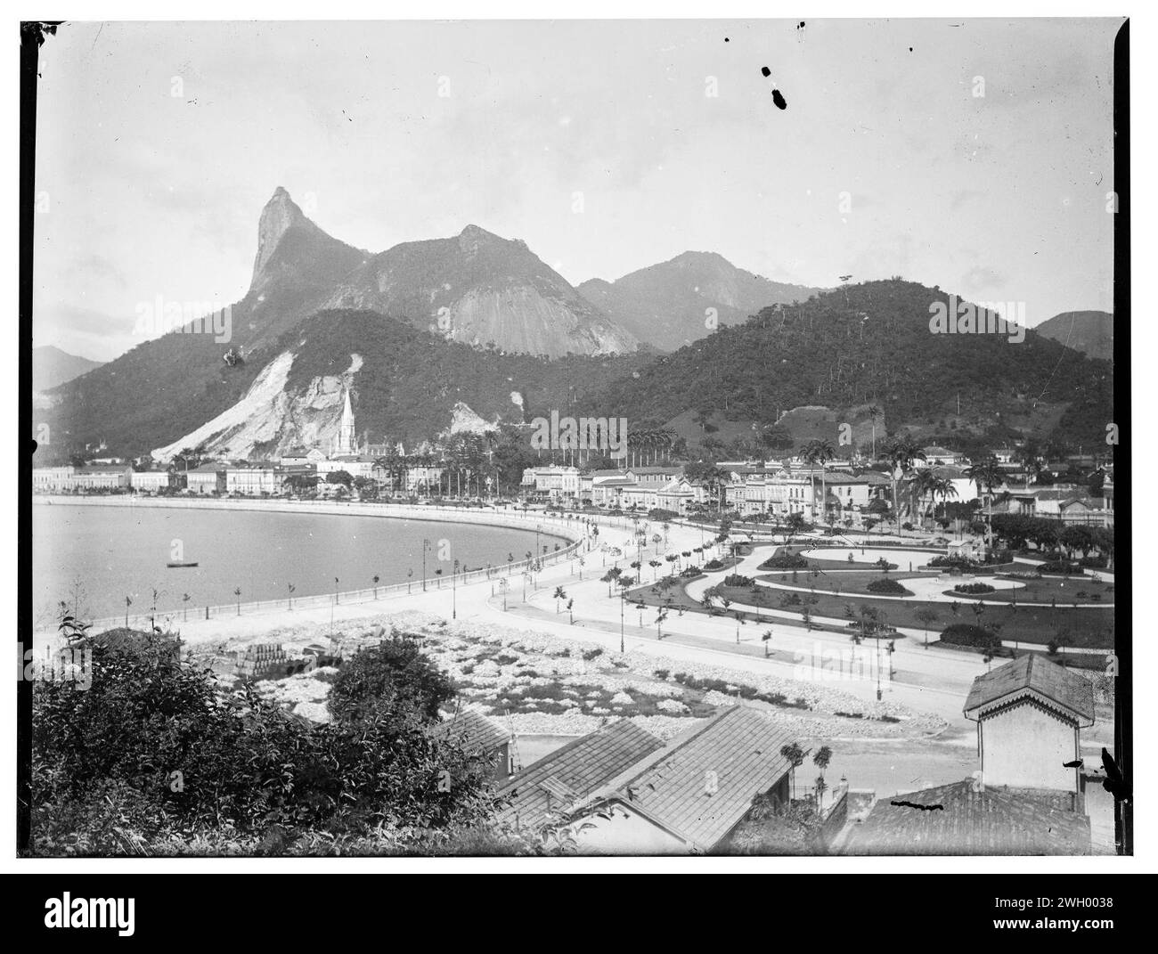 Bairro de Botafogo visto do Morro da Viúva Stock Photo