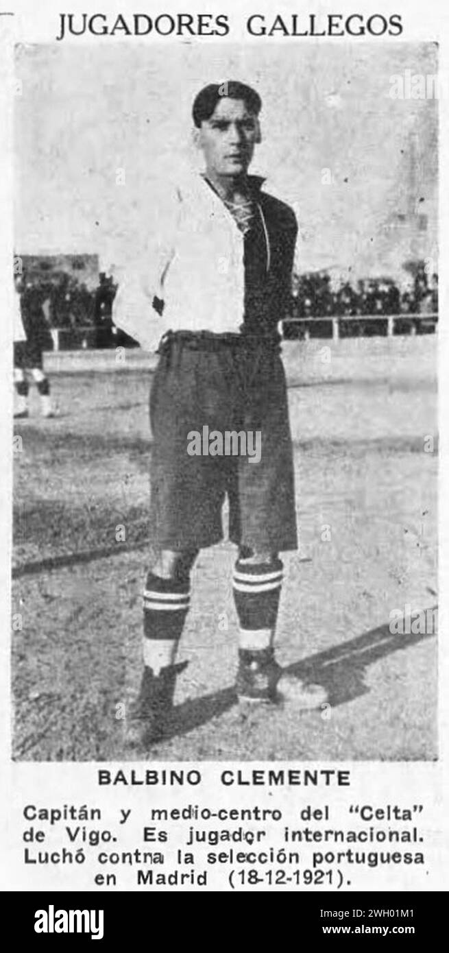 Balbino Clemente capitán y mediocentro del Celta de Vigo. Stock Photo