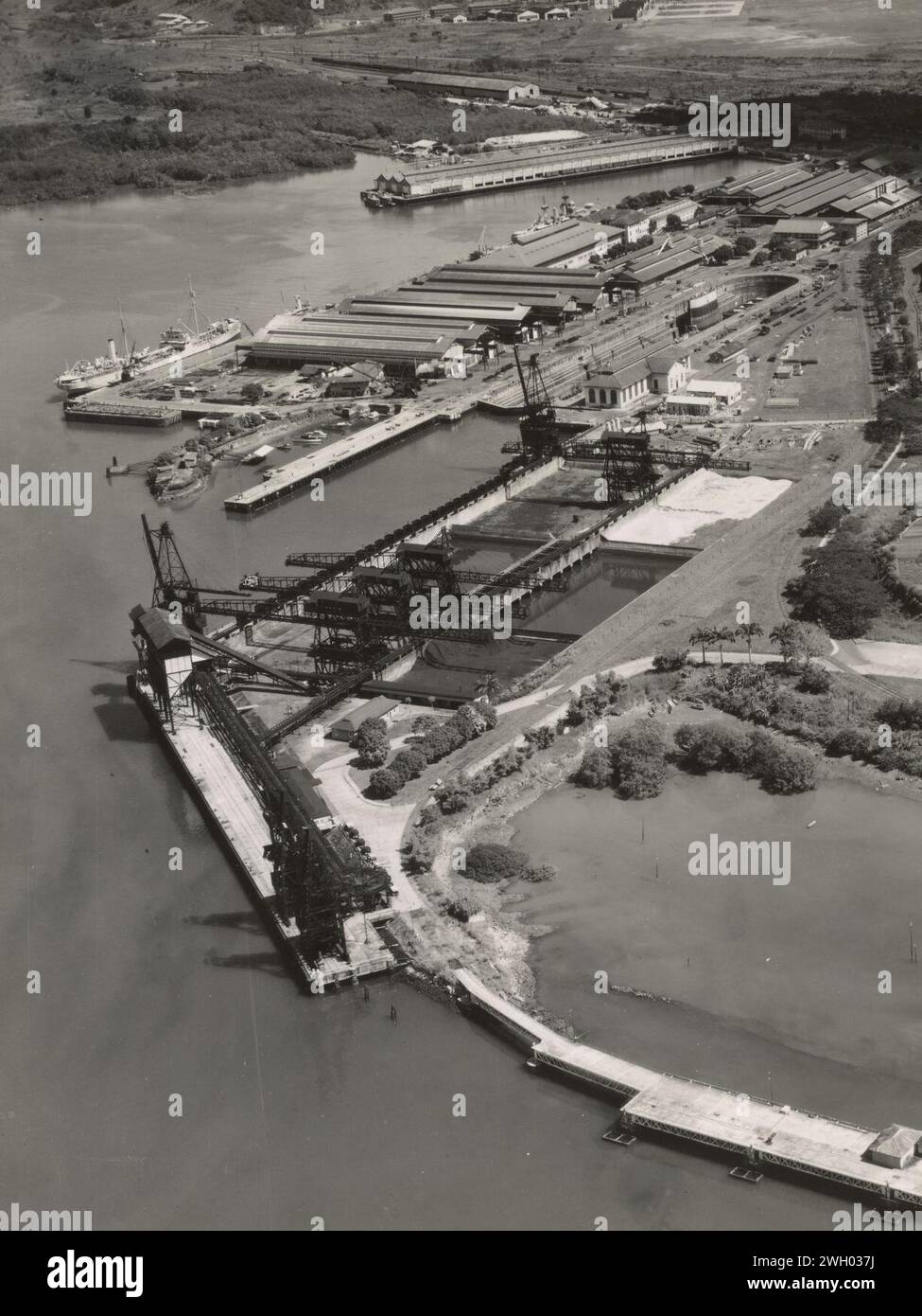 Baloboa Docks, Panama Canal Zone - Balboa Stock Photo - Alamy