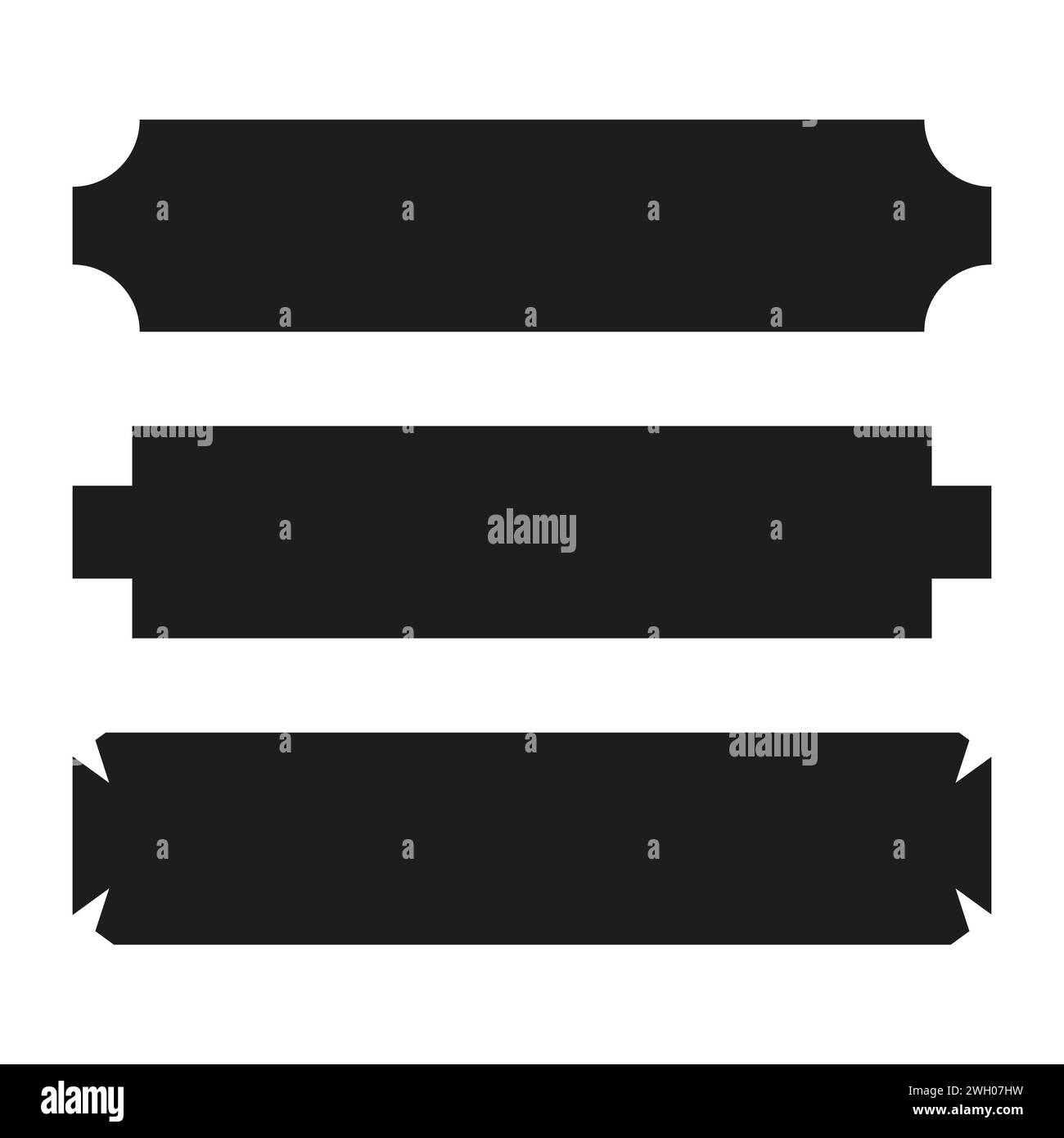 Classic simple banner button Cut Out Stock Images & Pictures - Alamy