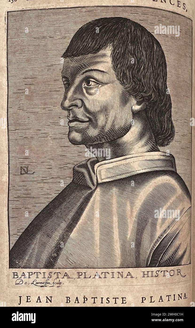Bartolomeo Sacchi (Platina). Stock Photo