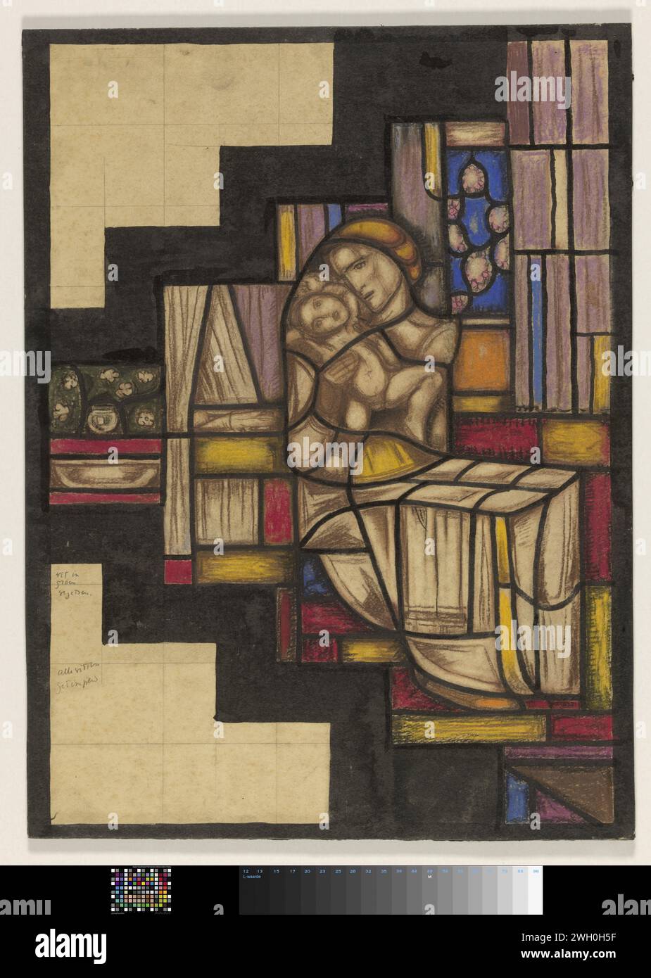 Design for window in the Dutch Pavilion at the Arts Décoratifs ...