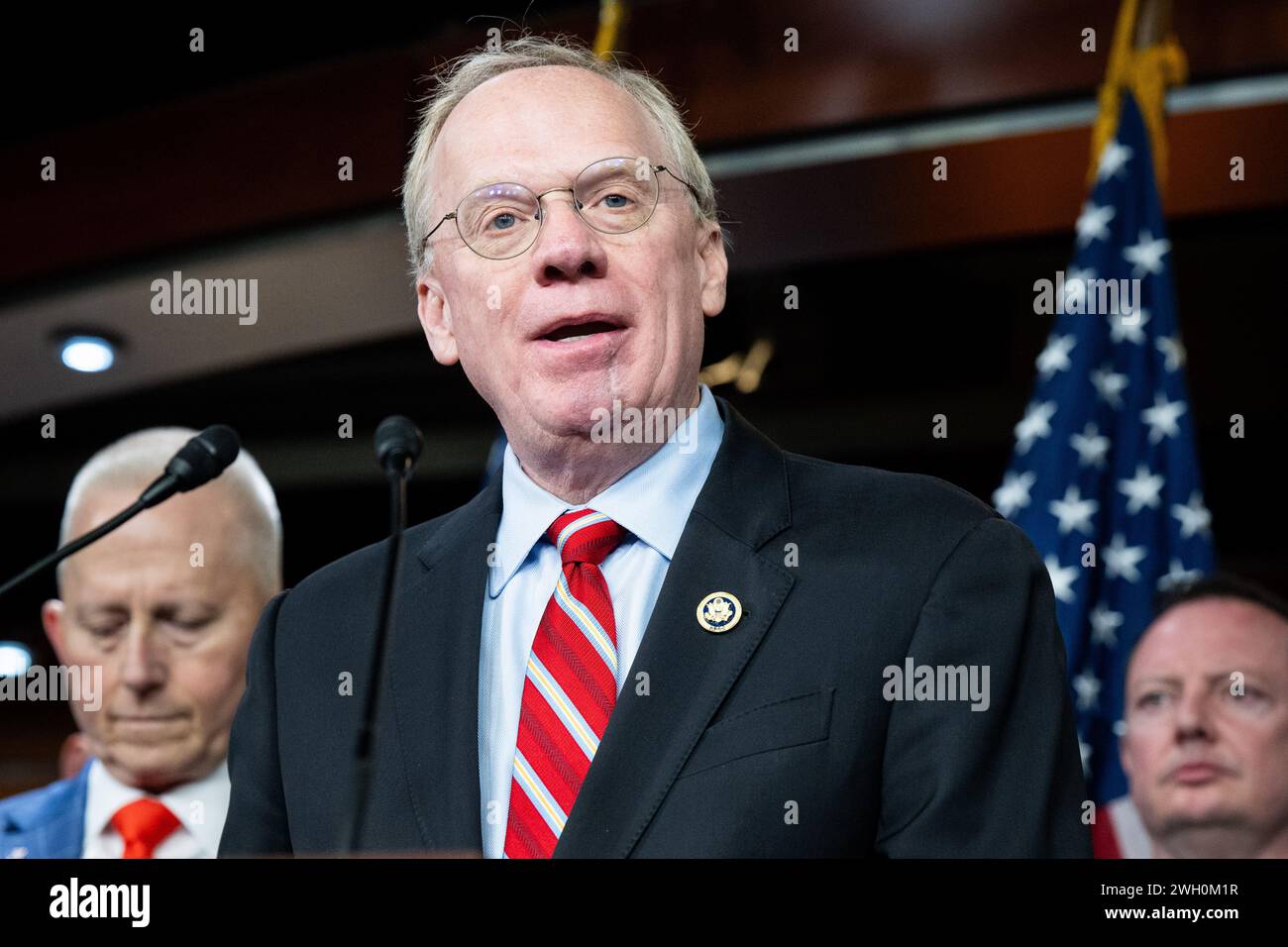 Washington, United States. 06th Feb, 2024. U.S. Representative John Rose (R-TN) speaking about a House resolution declaring that former President Donald Trump (R) did not engage in an insurrection against the United States at the U.S. Capitol. Credit: SOPA Images Limited/Alamy Live News Stock Photo