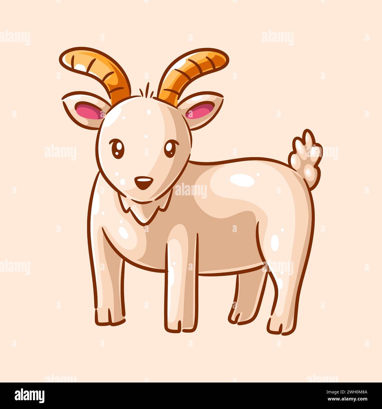 Goat cartoon hi-res stock photography and images - Page 2 - Alamy
