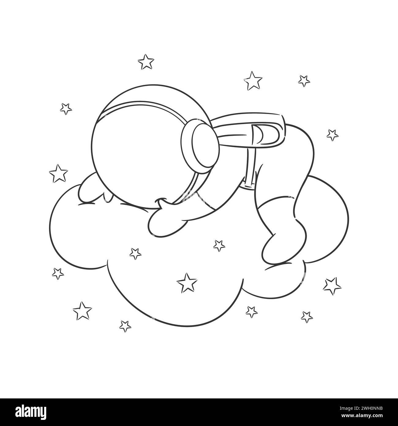 Astronaut sleeping in space hi-res stock photography and images - Alamy