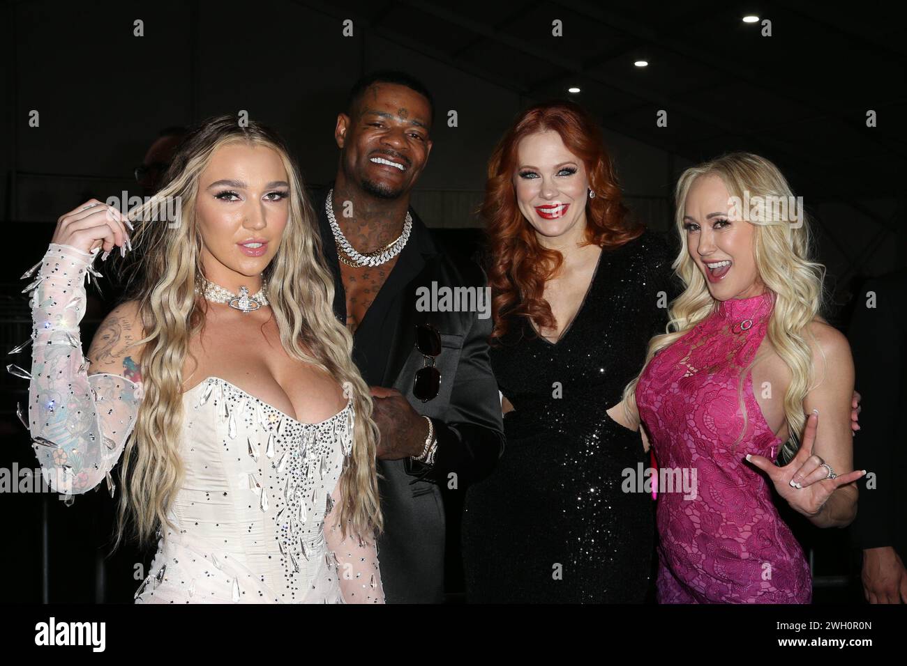 LAS VEGAS, NV - USA, JANUARY 28, 2024. Kendra Sunderland, Jason Luv