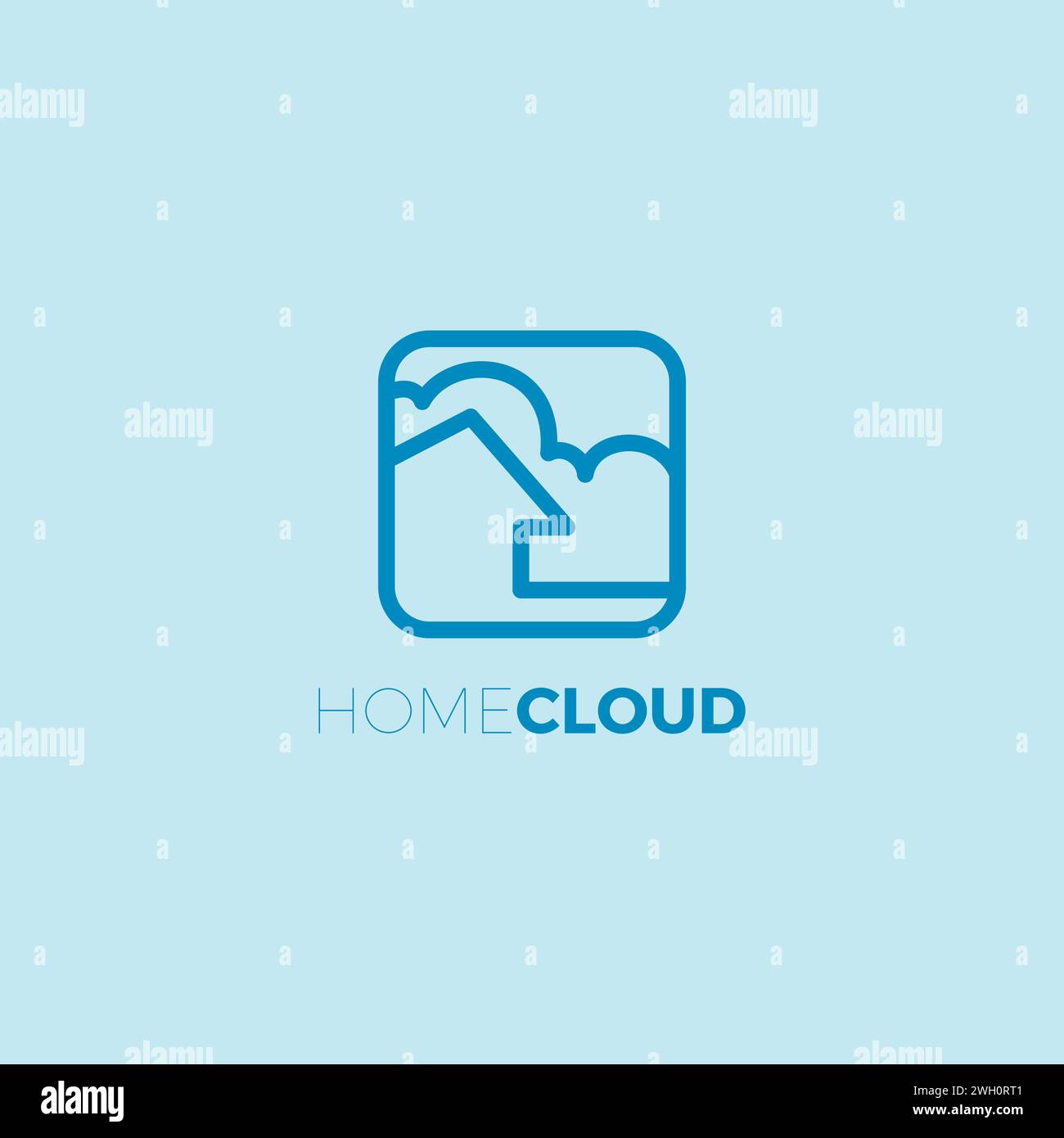 Home Cloud Logo Modern Design. Home Icon Stock Vector