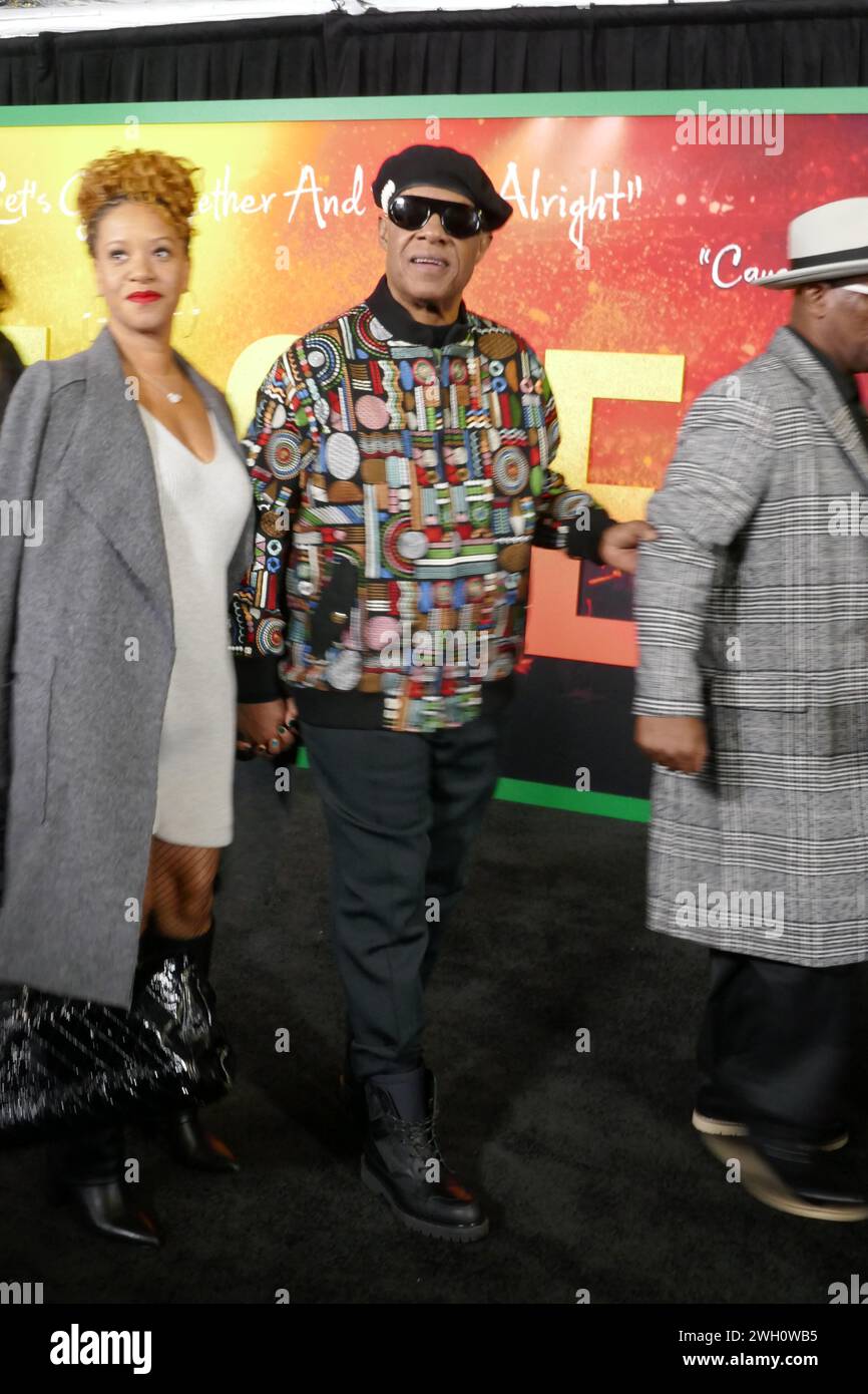 Los Angeles California USA 6th February 2024 Musician Singer Stevie   Los Angeles California Usa 6th February 2024 Musiciansinger Stevie Wonder Attends Paramount Pictures Bob Marley One Love Premiere At Regency Village Theatre On February 6 2024 In Los Angeles California Usa Photo By Barry Kingalamy Live News 2WH0WB5 