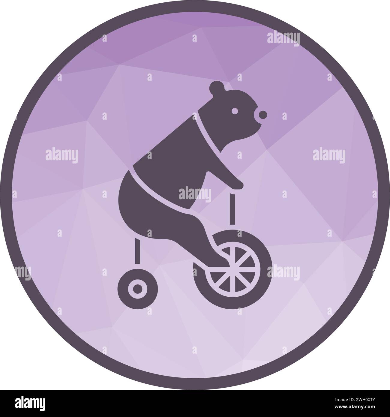 Bear Performing icon vector image. Stock Vector