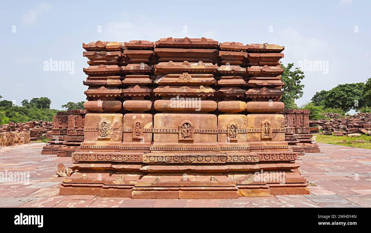 Rear View of Shiva Temple, Peenjana, Baran, Rajasthan, India. Stock Photo