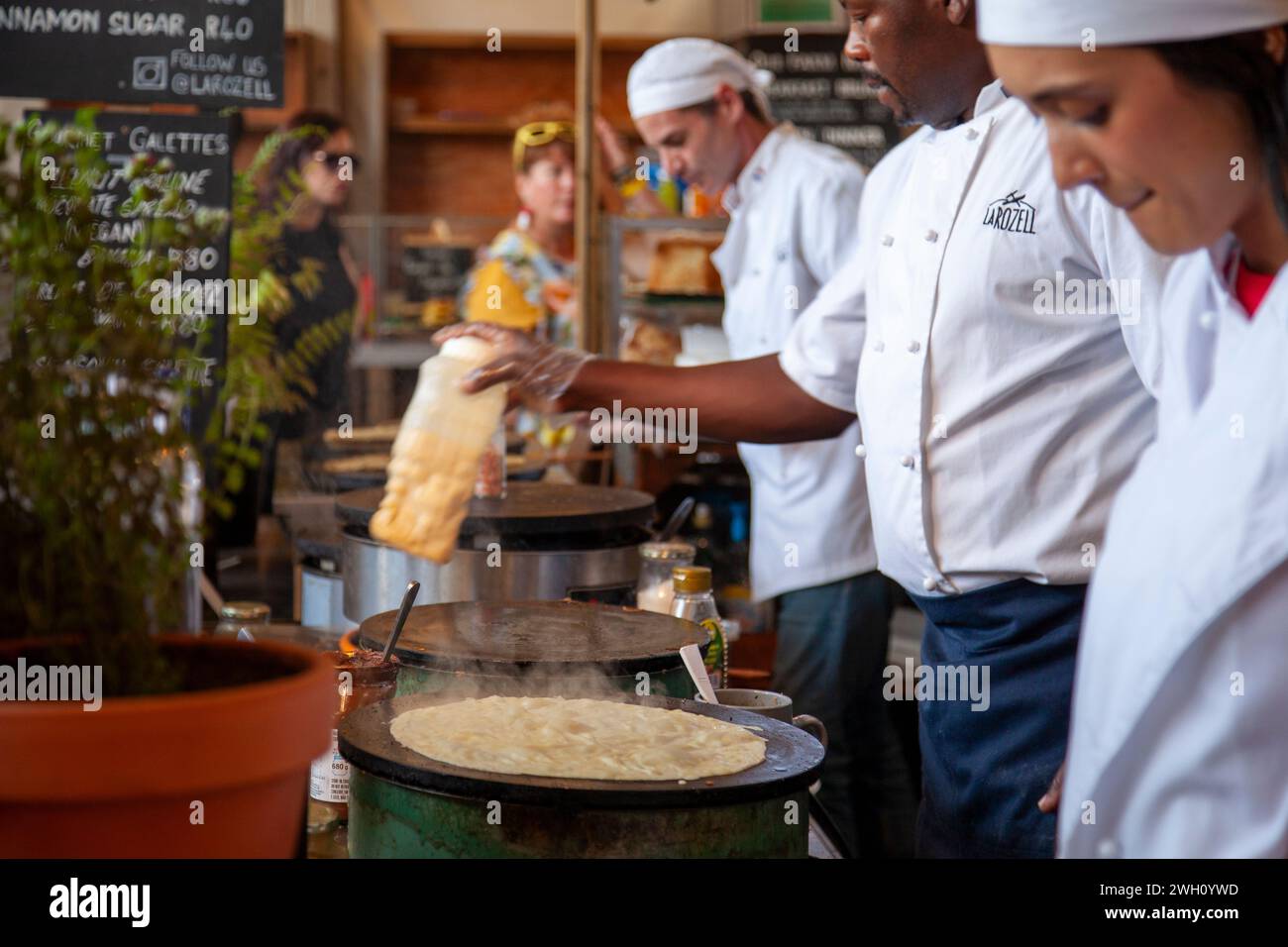 Pancakes at Oranjezicht Farmers Market at Waterfront, Cape Town, South Africa Stock Photo Alamy