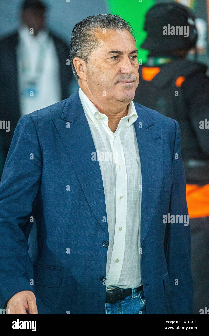 Nigeria Coach, Jose Peseiro during the game between Nigeria vs Cameroon at 2023 AFCON in Cote D'Ivoire. Photo by Adeniyi Muyiwa Stock Photo