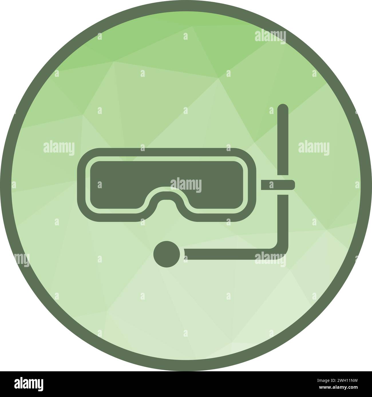 Diving Mask icon vector image. Stock Vector