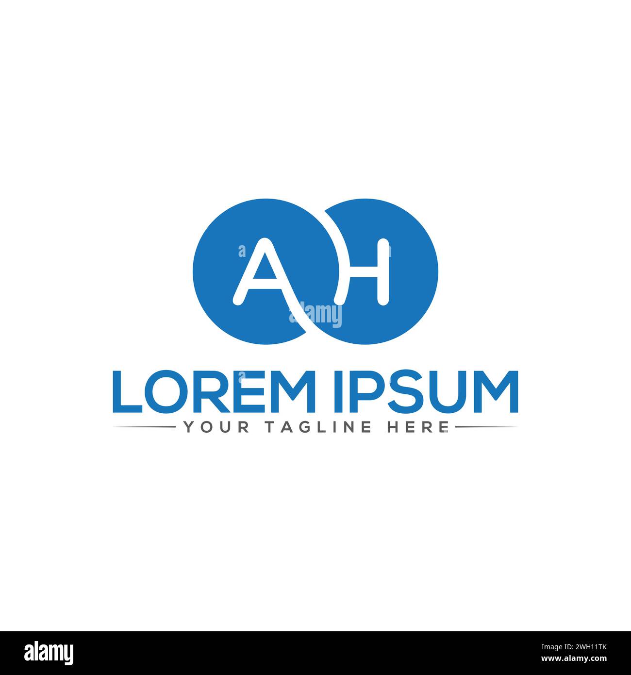 AH Letter Logo Design. Unique and Modern Logo Design. Stock Vector