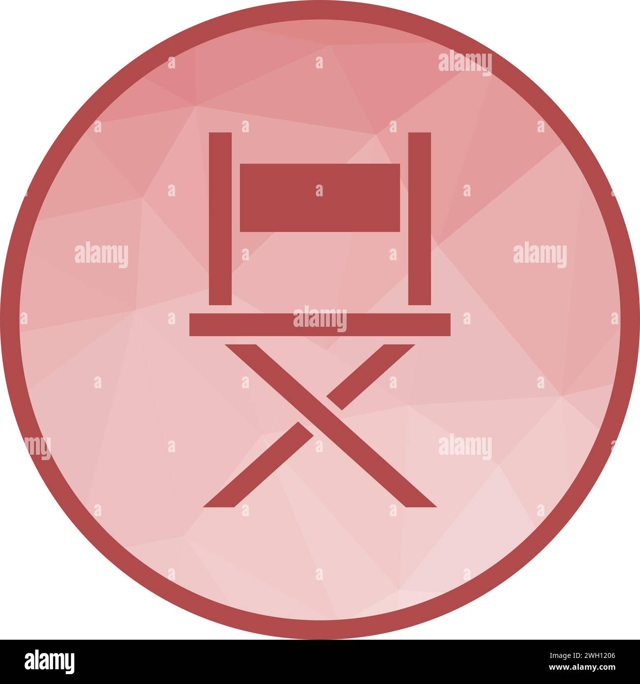 Director Chair icon vector image. Stock Vector