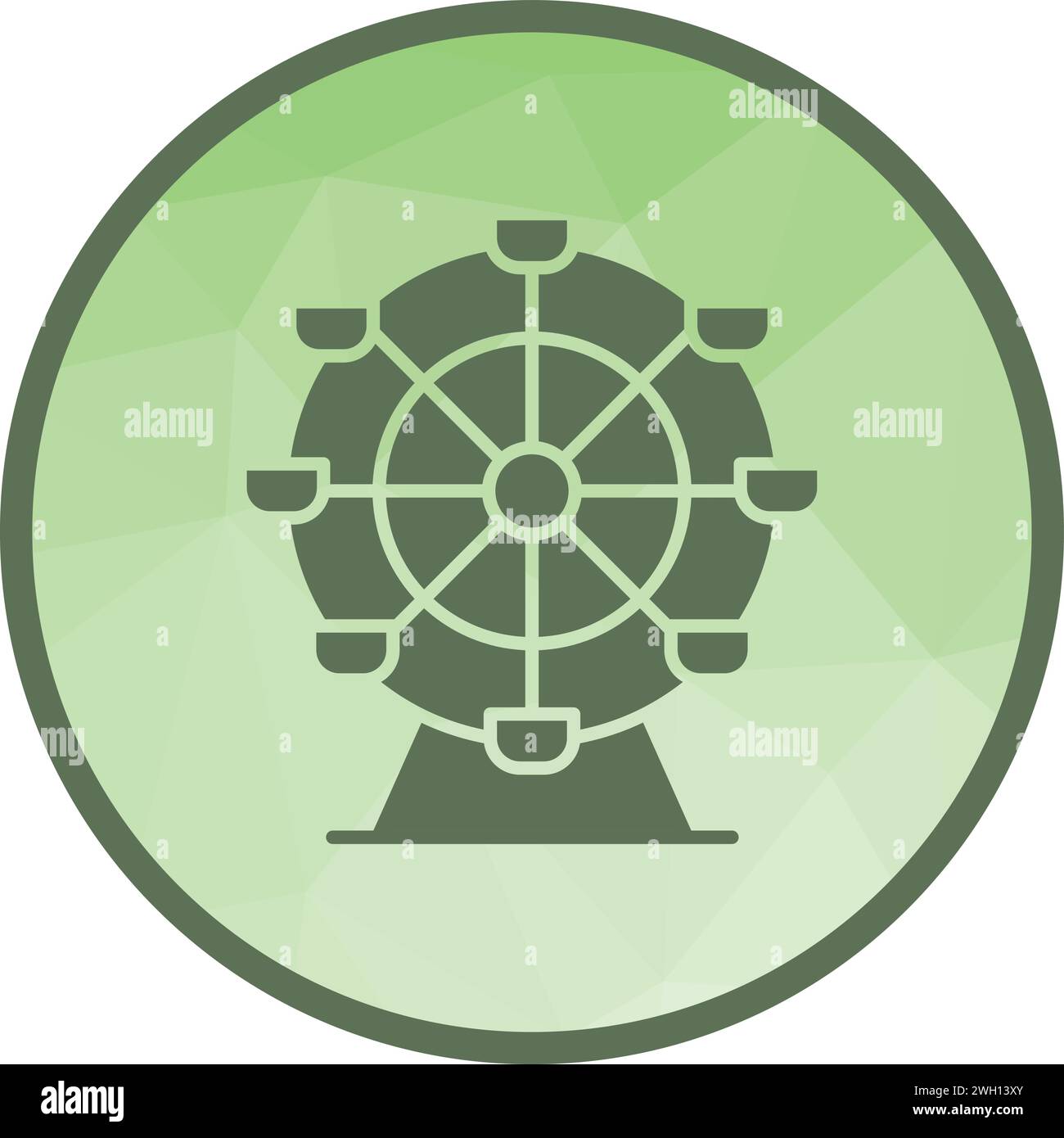 Ferris Wheel icon vector image. Stock Vector