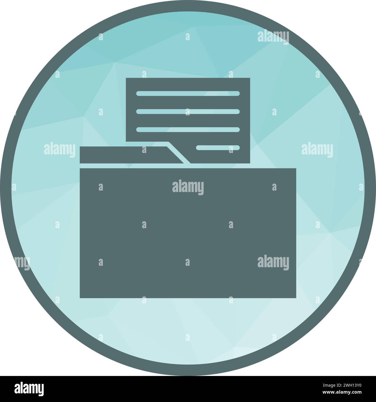File in Folder icon vector image. Stock Vector