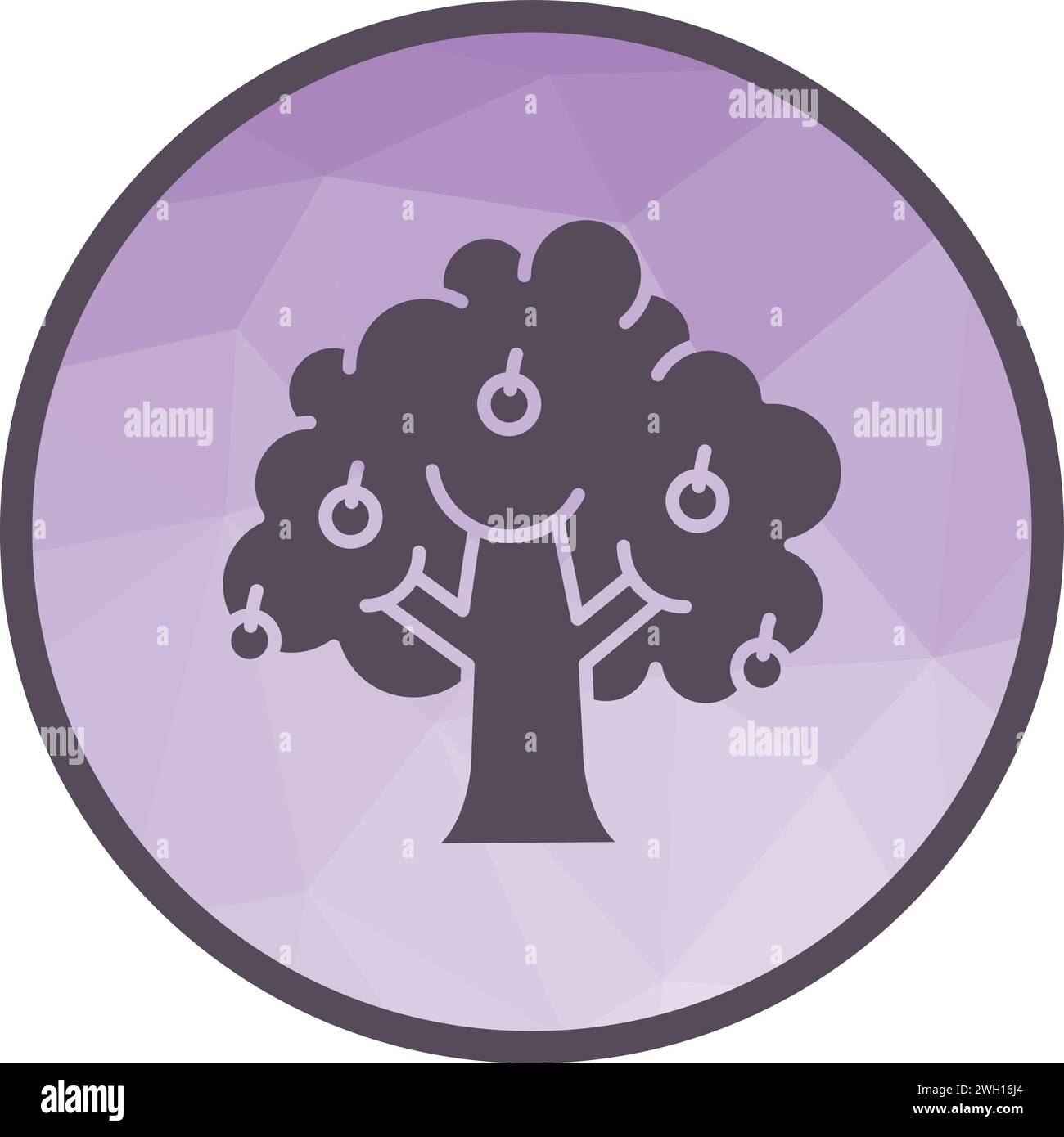 Fruit Tree icon vector image. Stock Vector