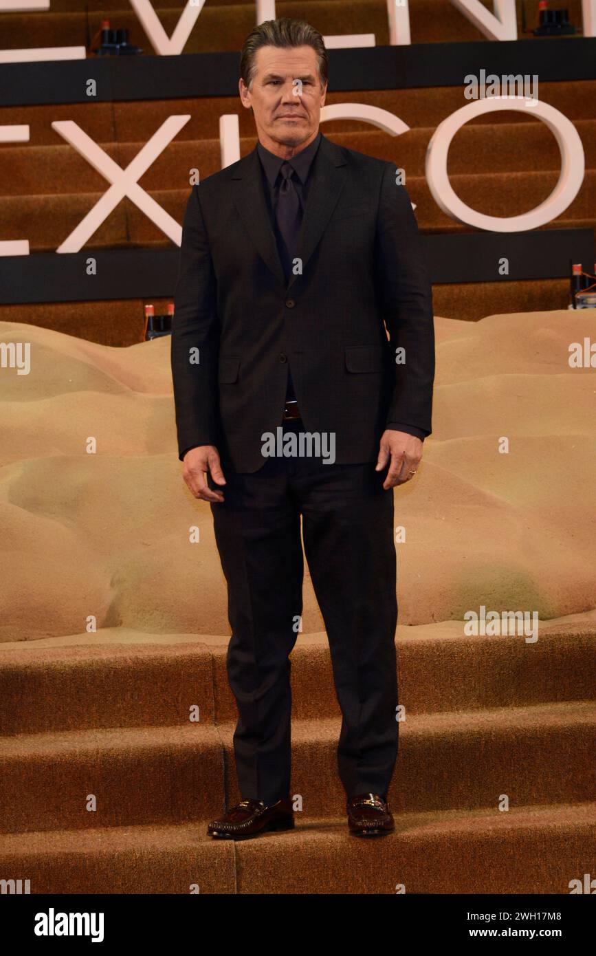 February 6, 2024, Mexico City, Ciudad de Mexico, Mexico: February 6, 2024, Mexico City, Mexico: Actor Josh Brolin, attends the red carpet of the Fan Event for the film Dune: Part Two at Auditorio Nacional. on February 6, 2024 in Mexico City. (Credit Image: © Carlos Tischler/eyepix via ZUMA Press Wire) EDITORIAL USAGE ONLY! Not for Commercial USAGE! Stock Photo