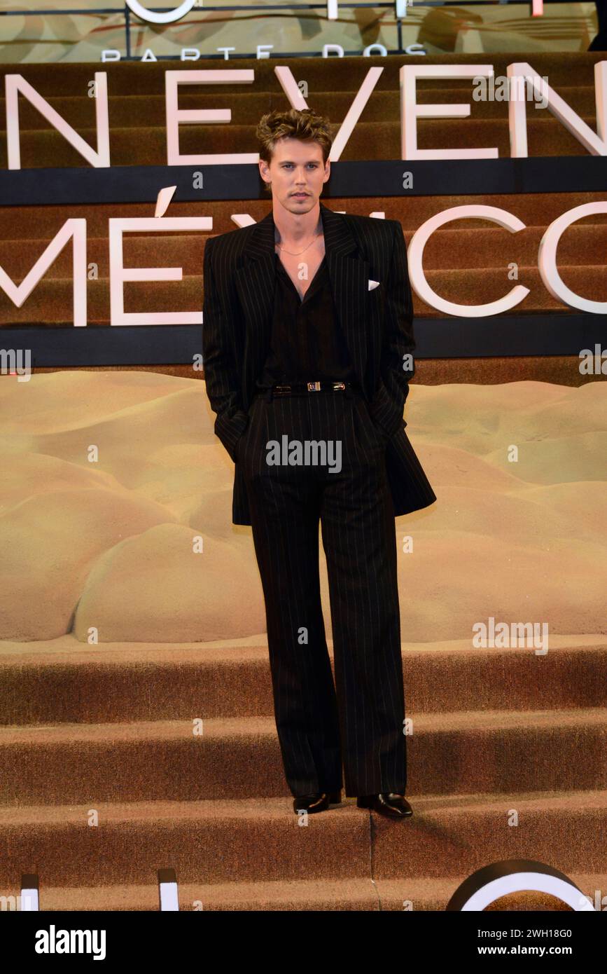 Mexico City, Mexico. 06th Feb, 2024. February 6, 2024, Mexico City, Mexico: Actor Austin Butler, attends the red carpet of the Fan Event for the film Dune: Part Two at Auditorio Nacional. on February 6, 2024 in Mexico City. (Photo by Carlos Tischler/ Eyepix/Sipa USA) Credit: Sipa USA/Alamy Live News Stock Photo