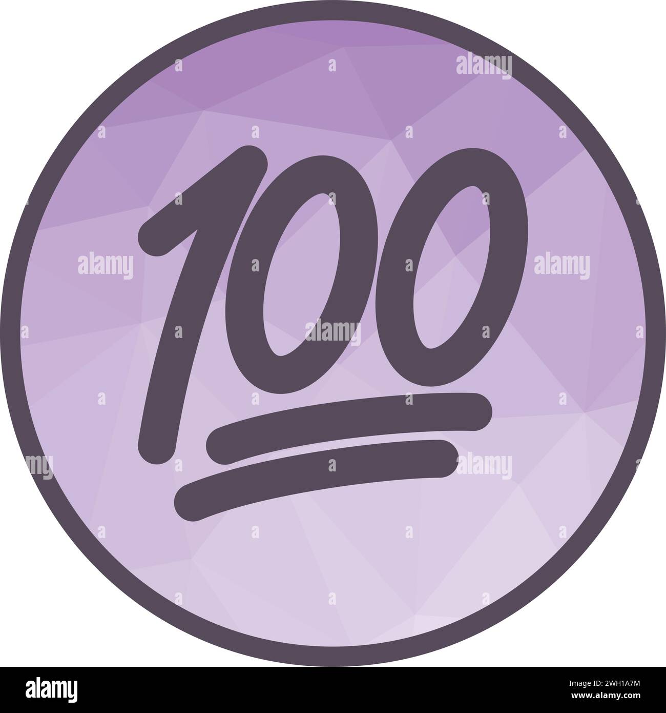 Hundred Points icon vector image. Stock Vector