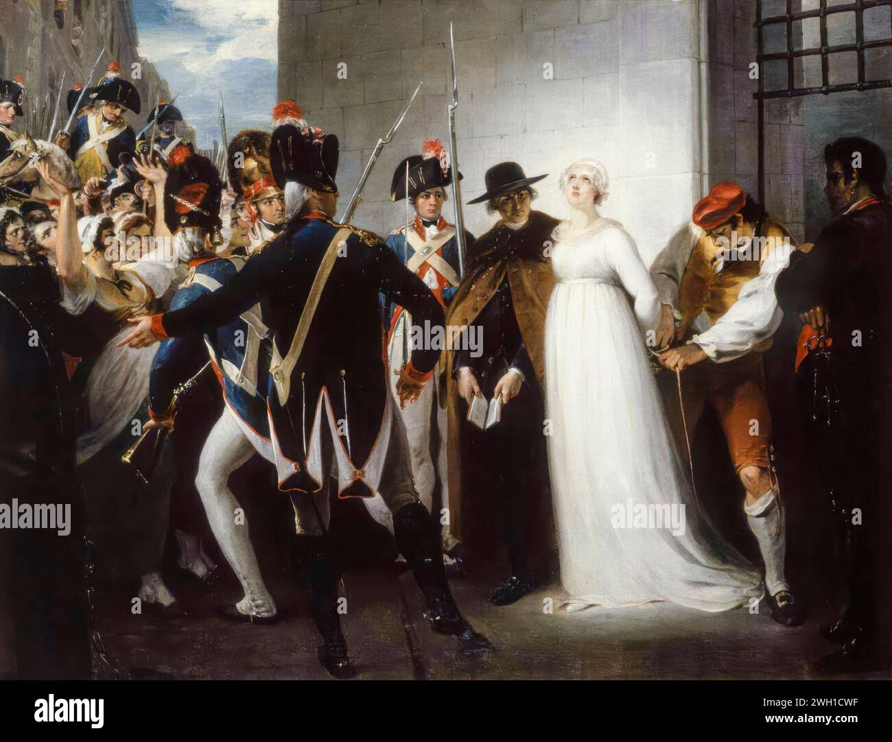 Marie Antoinette being taken to her Execution, October 16th 1793, painting in oil on canvas by William Hamilton, 1794 Stock Photo