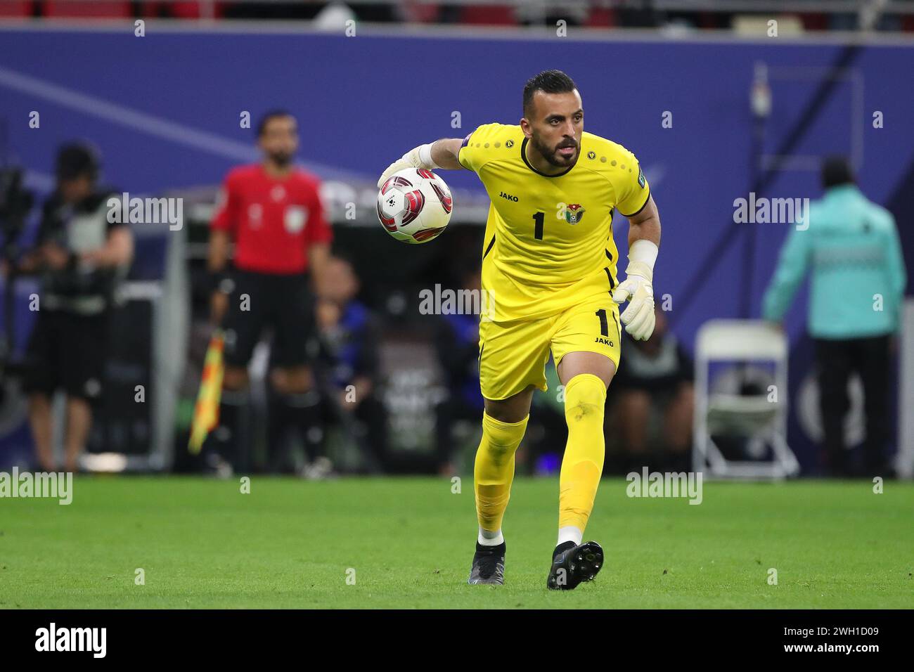 DOHA QATAR FEBRUARY 6 Yazid Abu Layla Of Jordan During The AFC 