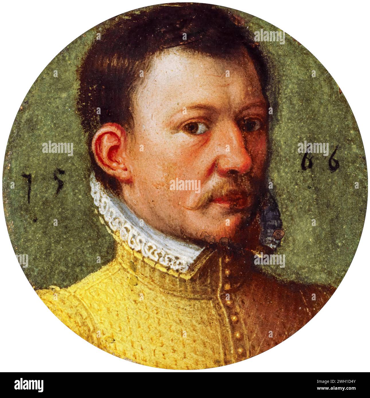 James Hepburn, 1st Duke of Orkney and 4th Earl of Bothwell (circa 1535-1578), known as 'Lord Bothwell'. Third husband of Mary, Queen of Scots (1542-1587), briefly King Consort of Scotland in 1567, portrait painting in oil on copper, 1566 Stock Photo