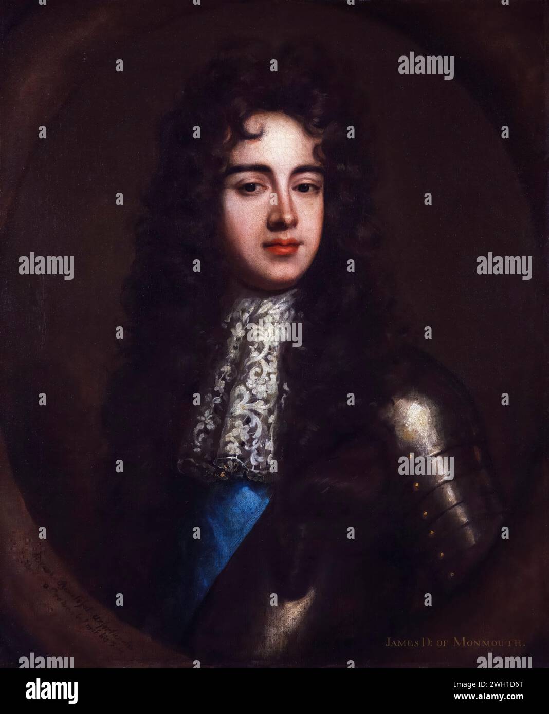 James Scott, 1st Duke of Monmouth, 1st Duke of Buccleuch (1649-1685), Dutch-born English nobleman and military officer, portrait painting in oil on canvas after Willem Wissing, circa 1683 Stock Photo