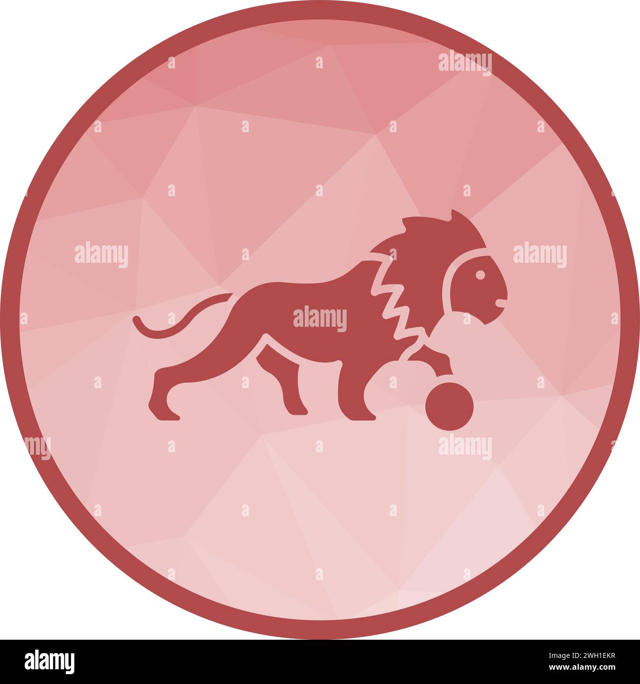 Lion Performing icon vector image. Stock Vector