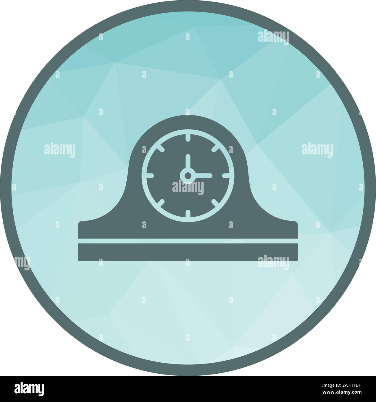 Mantelpiece Clock icon vector image. Stock Vector
