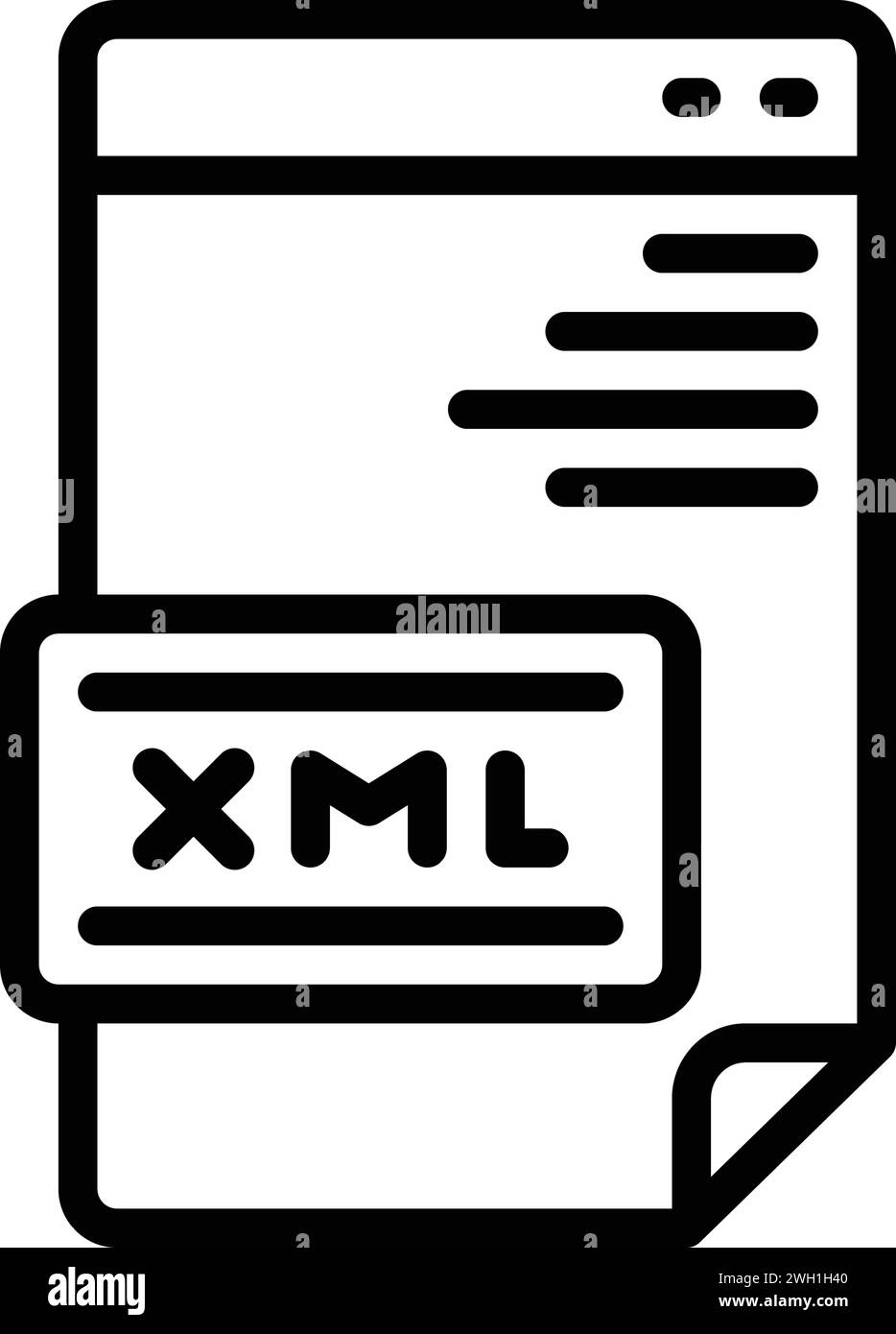 Icon for xml,document Stock Vector