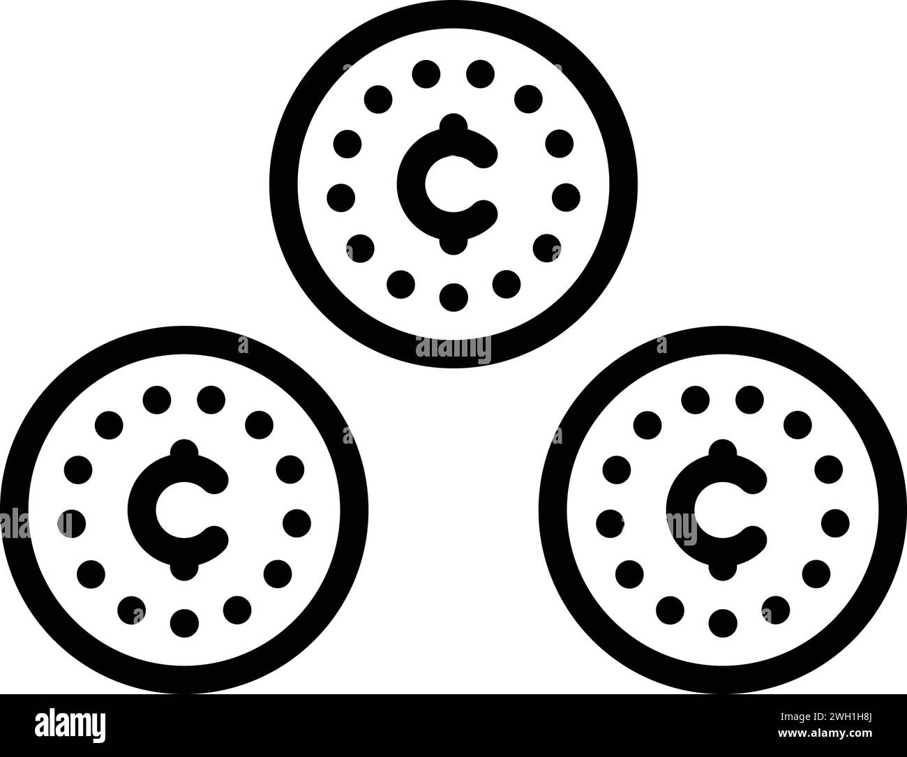 Icon for cents,money Stock Vector