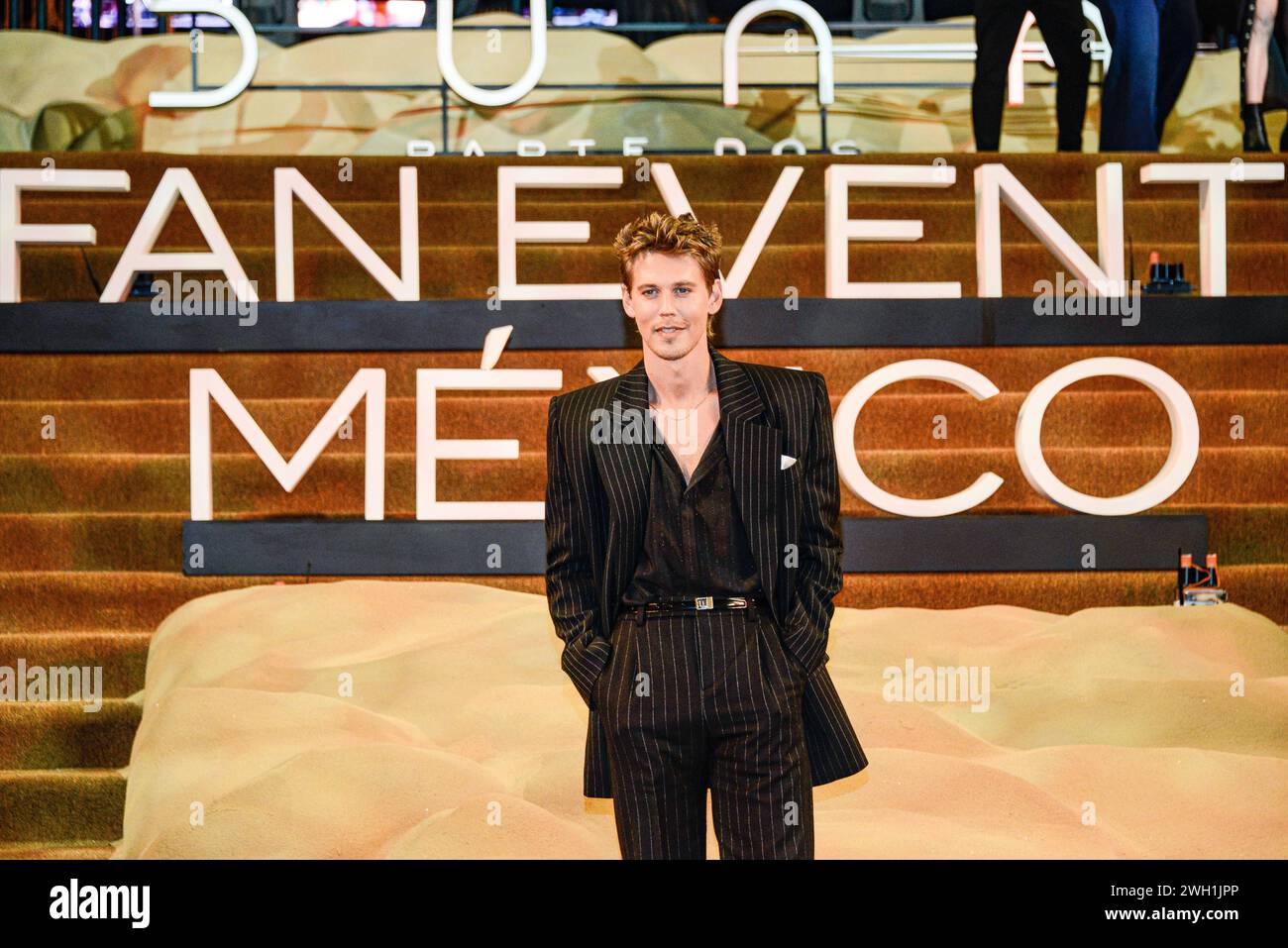 Fan Event For The Film Dune: Part Two February 6, 2024, Mexico City, Mexico: Actor Austin Butler, attends the red carpet of the Fan Event for the film Dune: Part Two at Auditorio Nacional. Mexico City Mexico Copyright: xCarlosxTischlerx Stock Photo