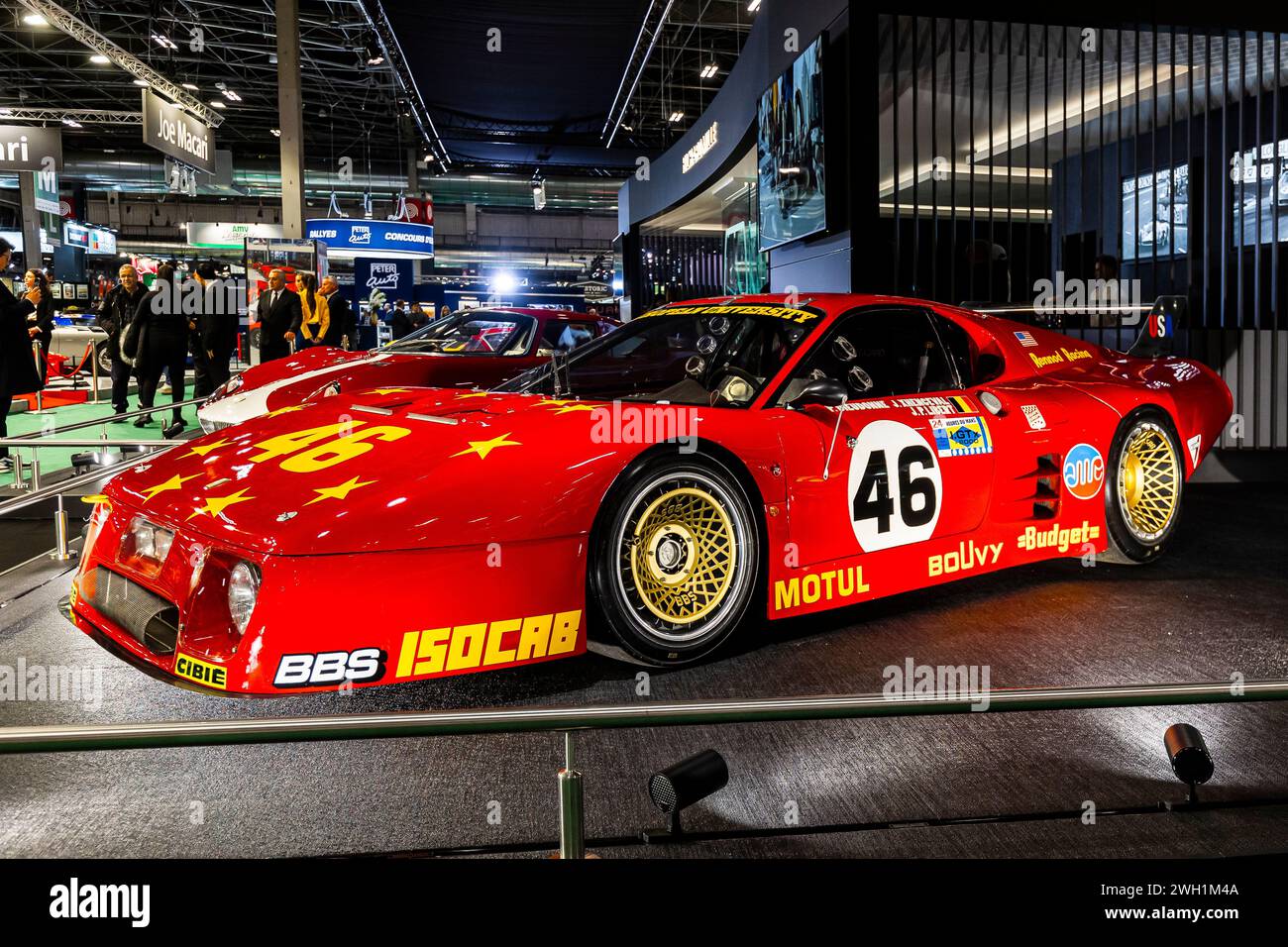 FERRARI 512 BB LM (RENNOD RACING), DRIVEN BY JEAN XHENCEVAL, PIERRE DIEUDONNé AND JEAN-PAUL LIBERT AT THE 1981 24 HOURS OF LE MANS, RETROMOBILE 2014, Stock Photo