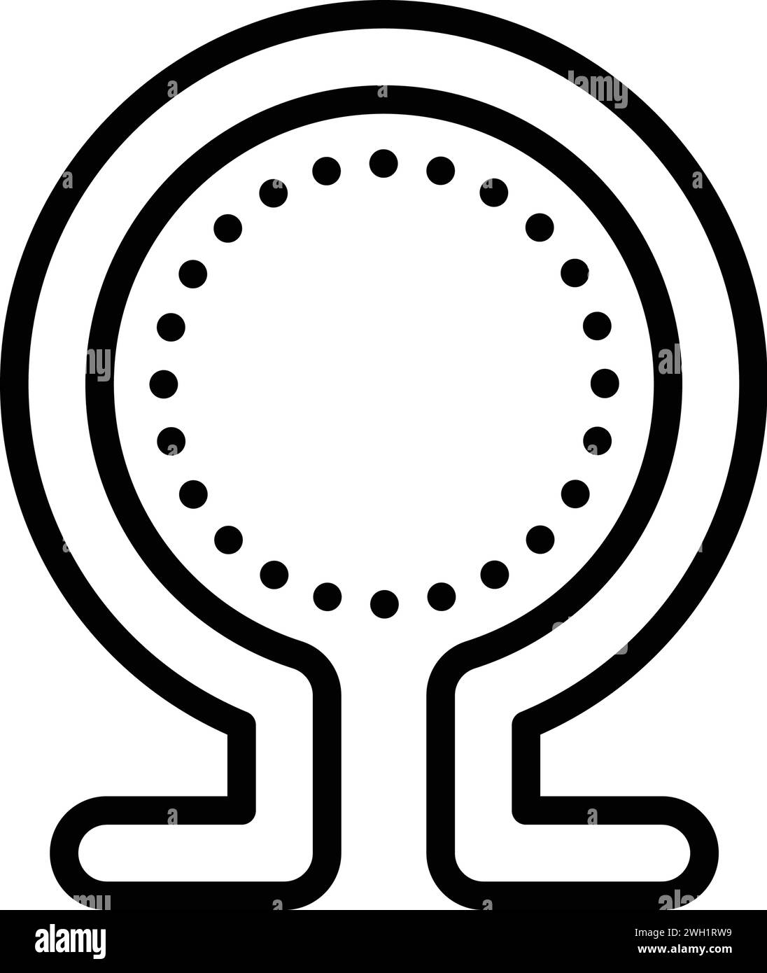 Icon for omega,ohm Stock Vector