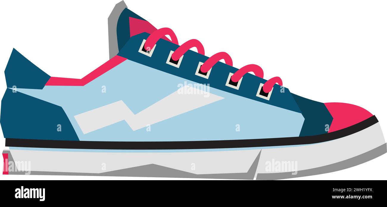 Stride in style with iconic kicks that blend fashion and comfort effortlessly. Elevate your street game. Stock Vector