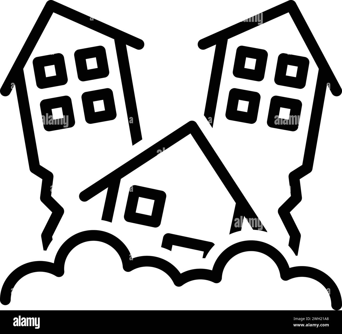 Icon for collapse,catastrophe Stock Vector Image & Art Alamy