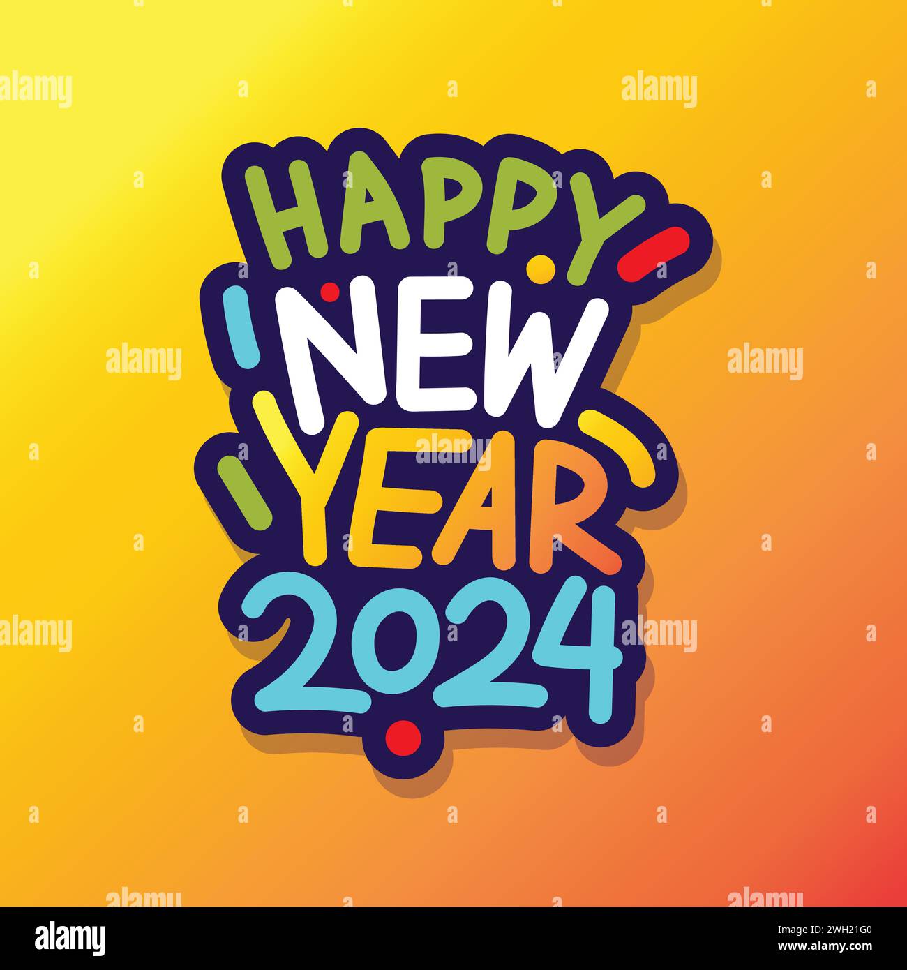 Happy new year 2025 vector typography illustration. New year logo ...