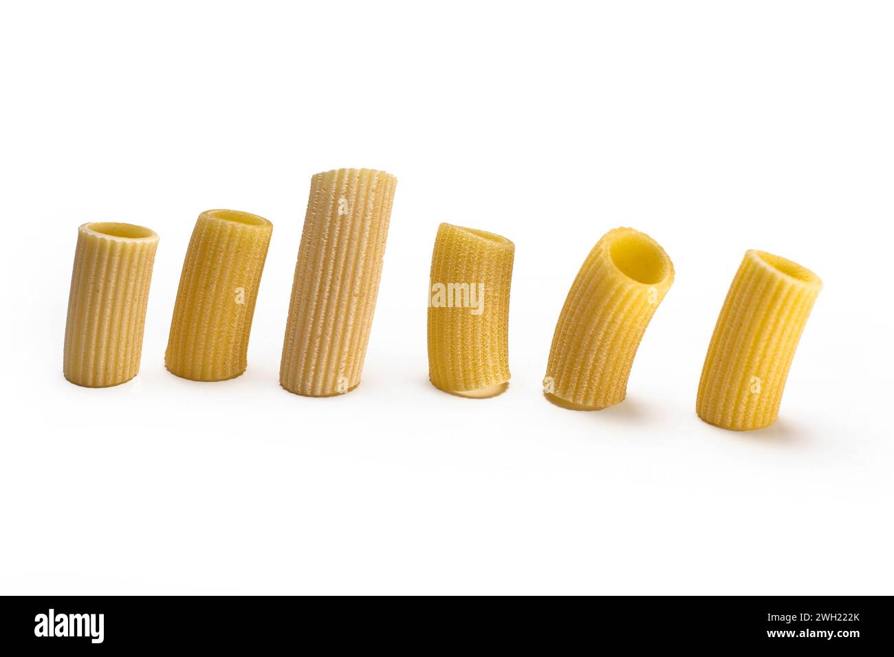 penne pasta isolated on white background Stock Photo