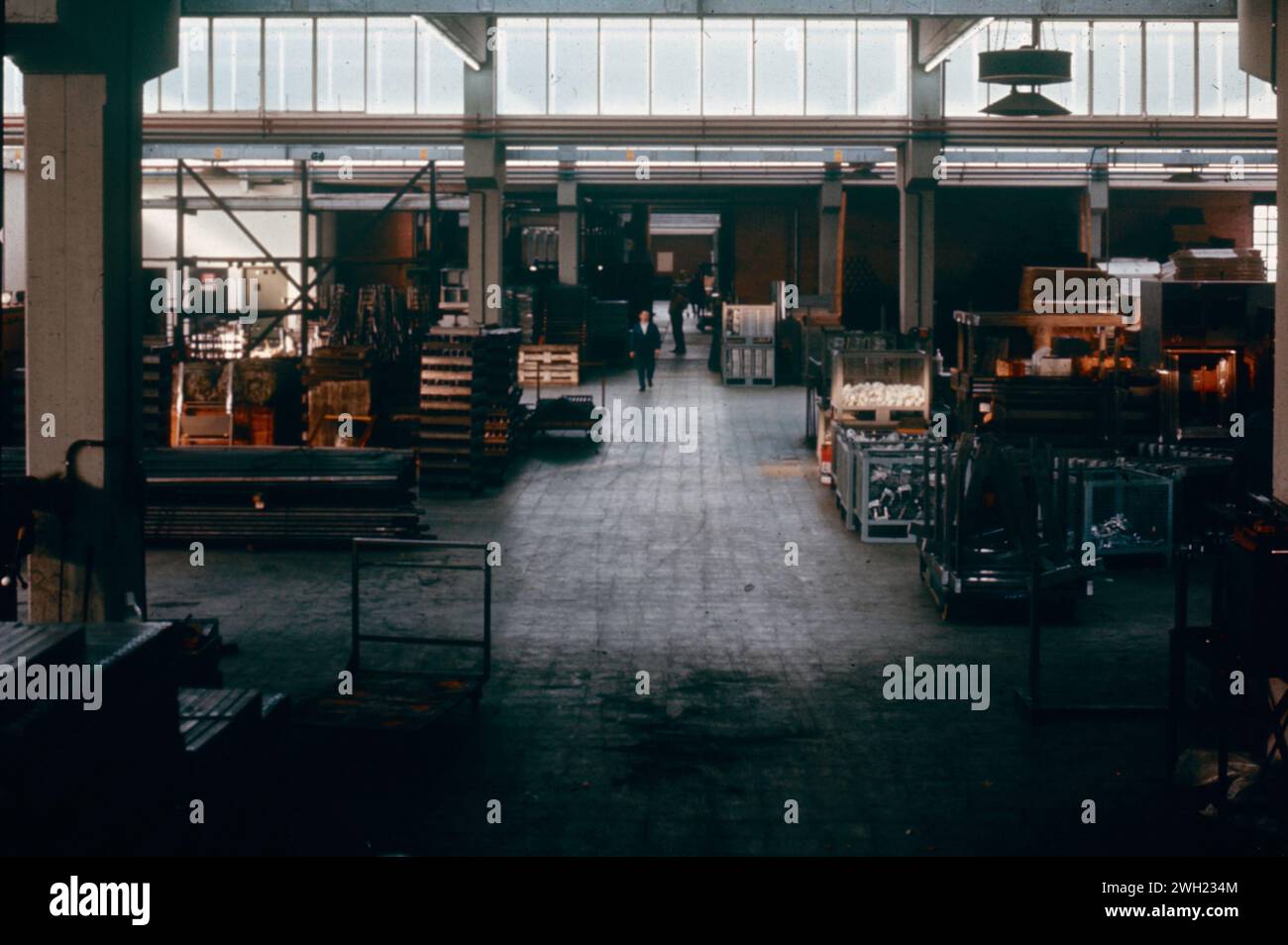Bieffe design steel furniture factory, Caselle, Italy 1970s Stock Photo