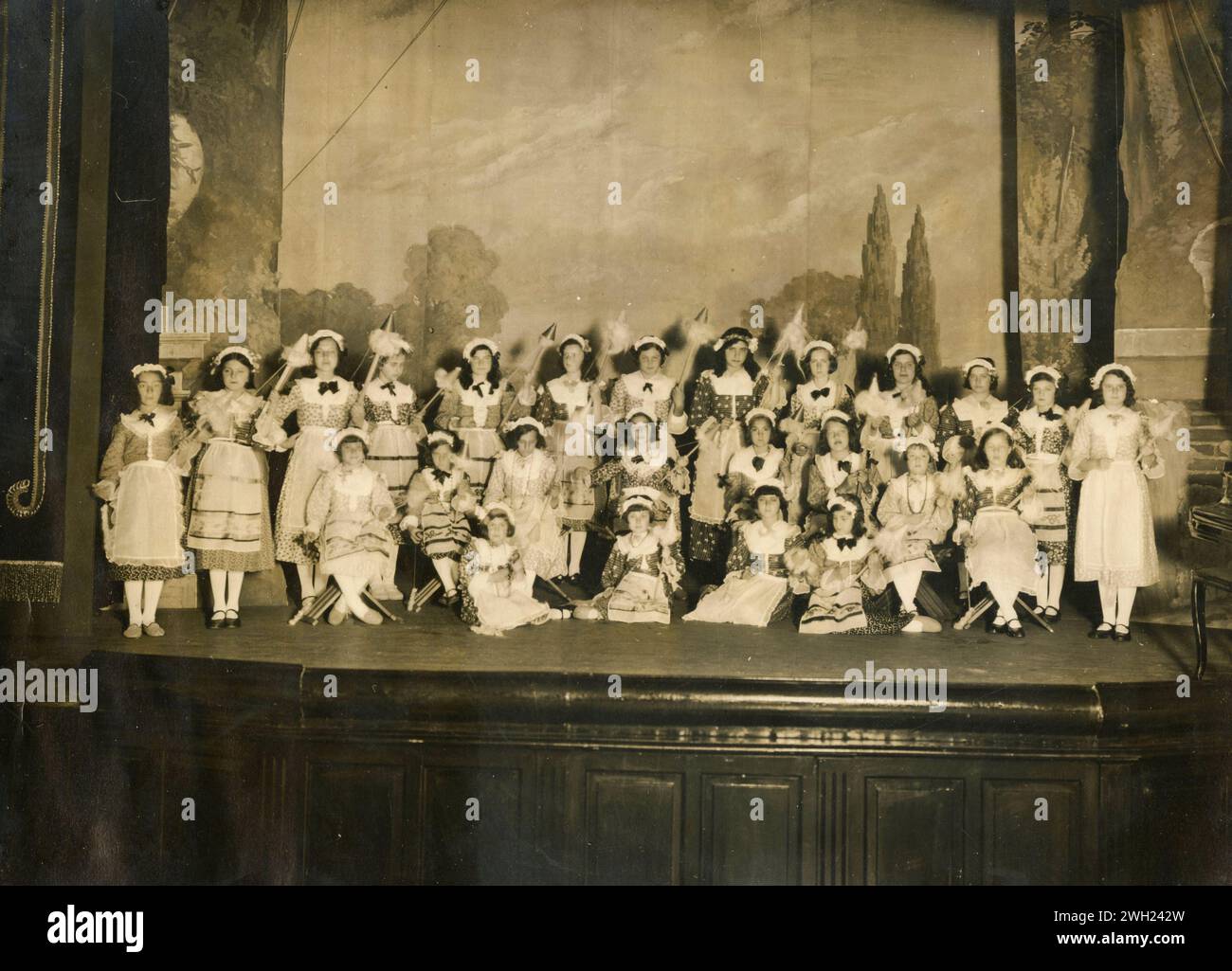 Children theatrical representation, Ciampino, Italy 1931 Stock Photo