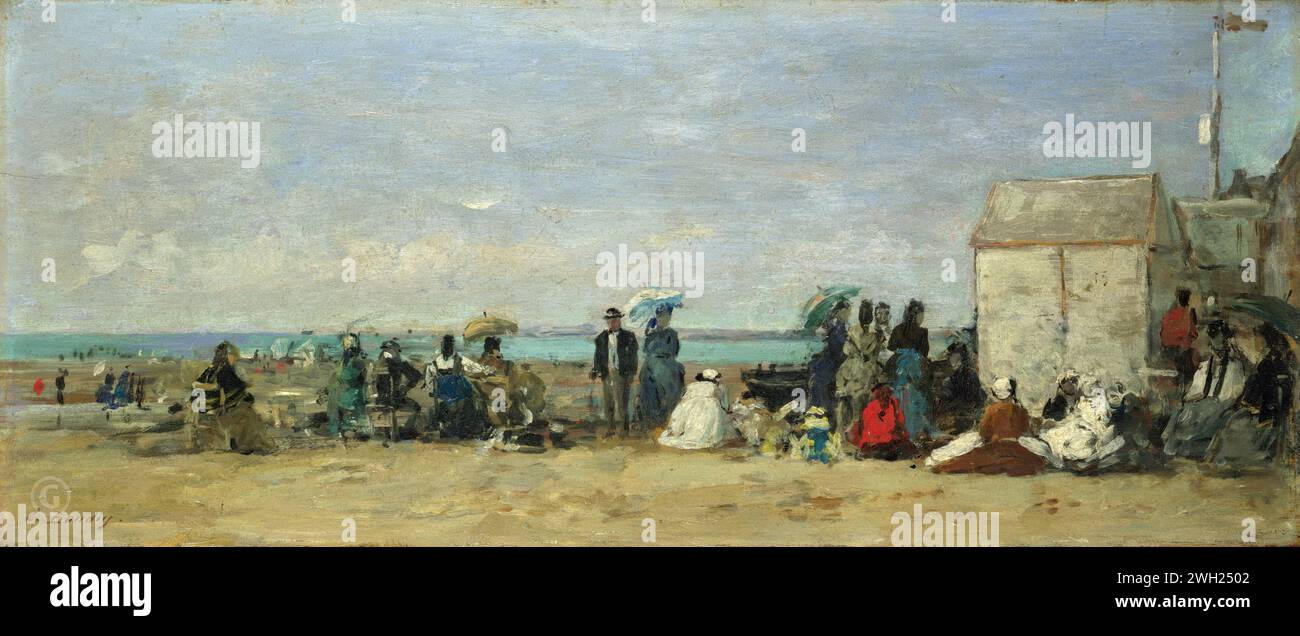 National Gallery UK – Eugene Boudin - Beach Scene, Trouville 1870-74 ...