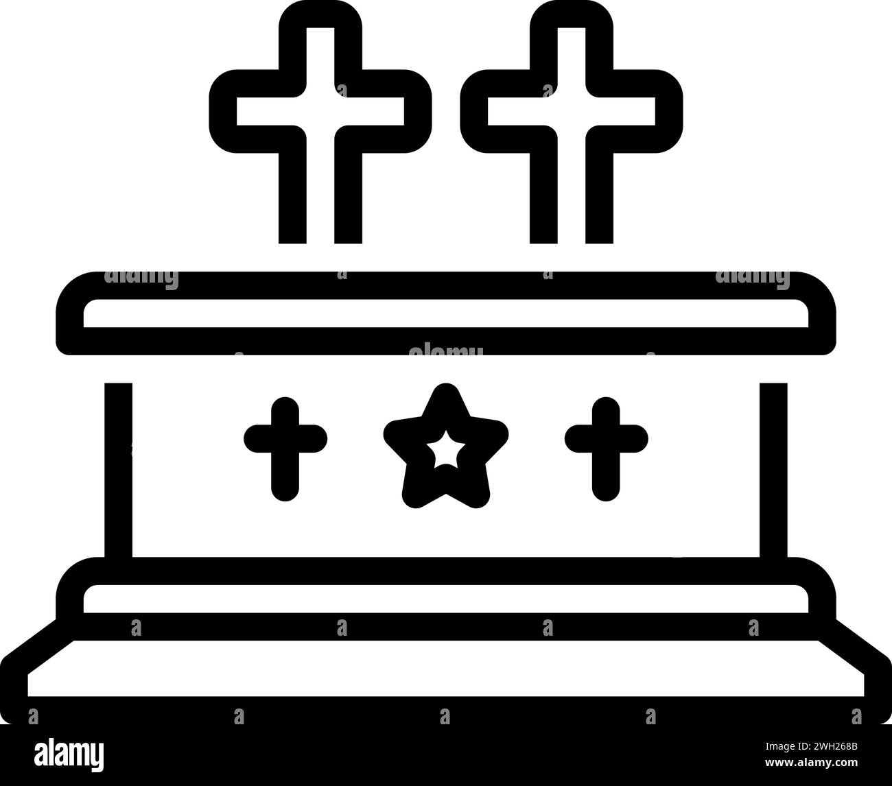 Icon for killed,dead body Stock Vector