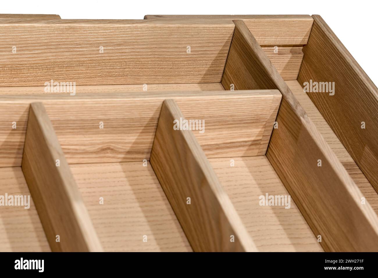 Wood kitchen drawer organizer, utensil holder for kitchen tools or